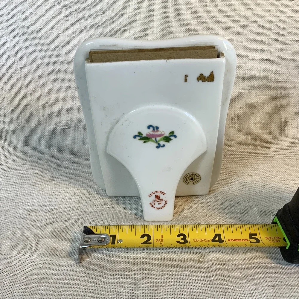 Vintage Takahashi Picture Frame Hand Painted Cloisonné Ceramic Butterfly EUC